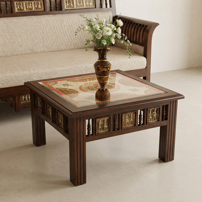 Vaari-II Coffee Table in Teakwood with Walnut Finish (18x30x30) (Re-Order 45 days)