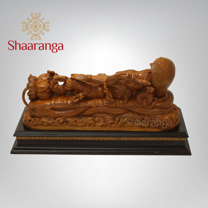 32 inches Padmanabha Style Shayana Ganesha in Premium Teakwood