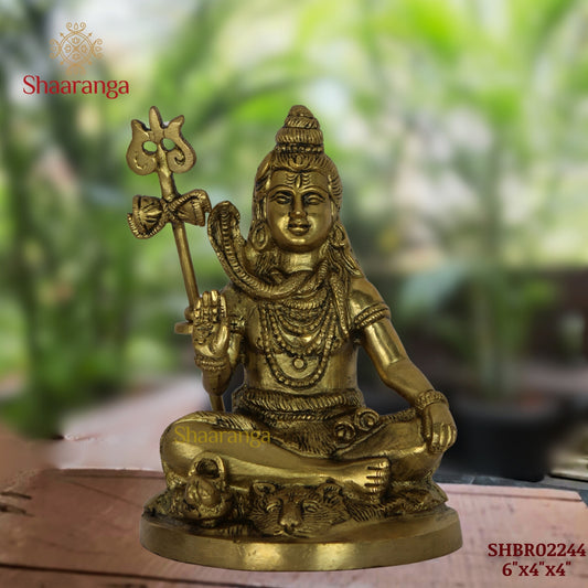 6 Inches Brass Shiva Sitting Base WG