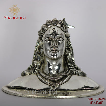 5 Inches Brass Shiva Adi Yogi Statue - Handcrafted Meditation Idol