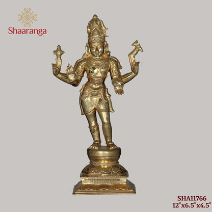 12 Inches Bronze Shiva Standing