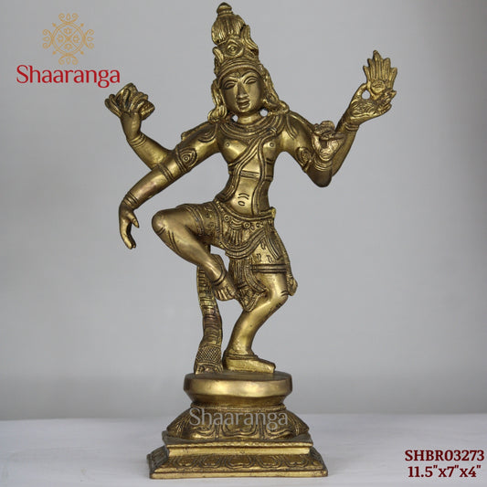 11.5 Inches Brass Dancing Shiva
