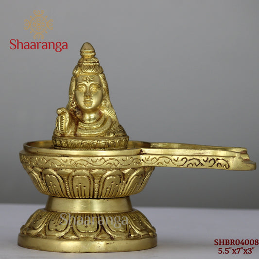5.5 Inches Brass Shivlingam