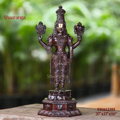 37 Inches Rose Wood Sri Venkateshwara Swamy