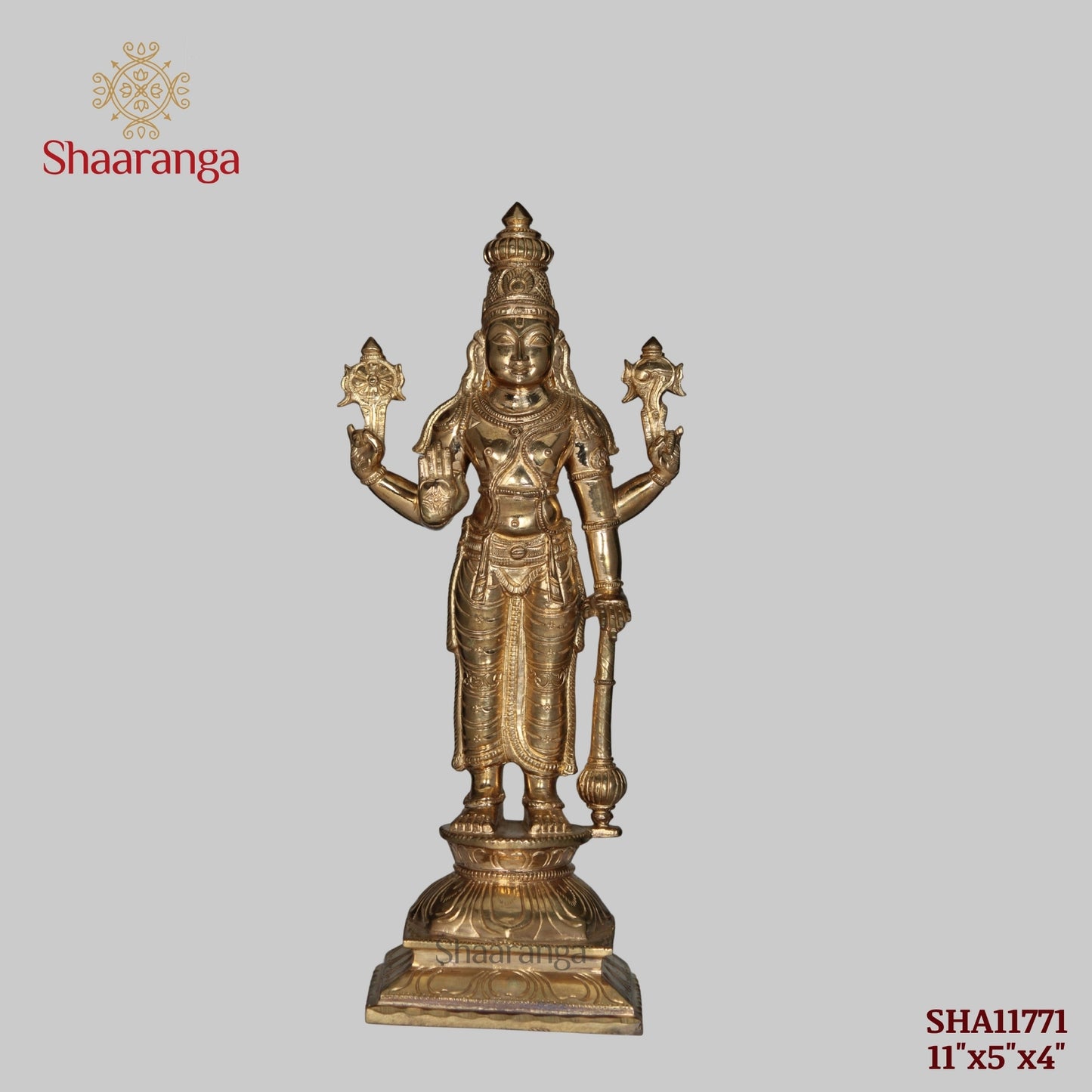 11 Inches Bronze Vishnu Murthy Standing