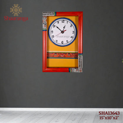 15x10 Inches Wooden Handcrafted Wall Clock