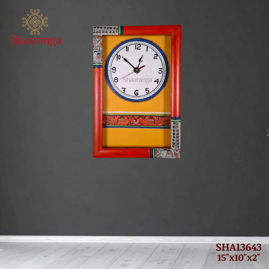 15x10 Inches Wooden Handcrafted Wall Clock