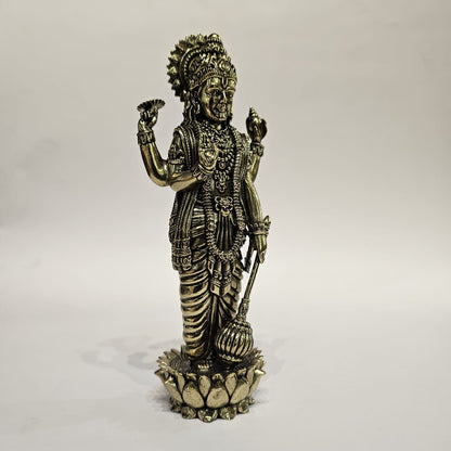 6.5 Inches Brass Vishnu Standing Idol