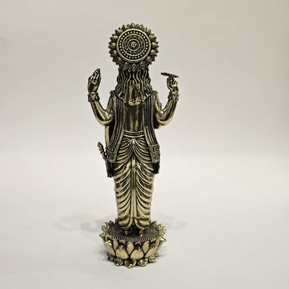 6.5 Inches Brass Vishnu Standing Idol