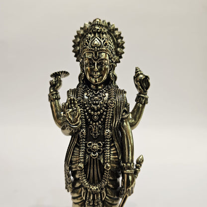 6.5 Inches Brass Vishnu Standing Idol