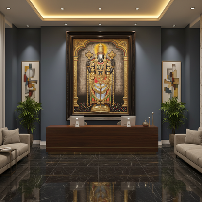 54 Inches Swarna Balaji Tanjore Painting with 22k Gold Work