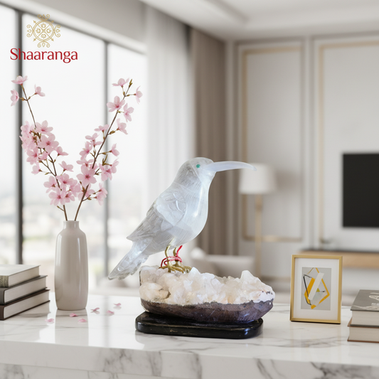 6 Inches Bird in Fluorite Stone