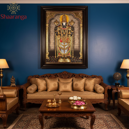 54 Inches Swarna Balaji Tanjore Painting with 22k Gold Work